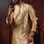Beige color smart and ethnic woven textured kurta payjama for mens' ethnic looks