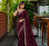 Maroon Color HandWork And Sequence Work Satin Saree