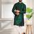 Green color smart and ethnic woven textured kurta payjama for mens' ethnic looks