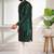 Green color smart and ethnic woven textured kurta payjama for mens' ethnic looks