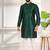 Green color smart and ethnic woven textured kurta payjama for mens' ethnic looks