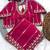 Rani Pink Color HandWork And Sequence Work Satin Saree
