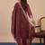 Coffee color stylish silk blend embroidered graceful partywear dress