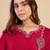 Pink color stylish silk blend embroidered graceful partywear dress