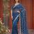 sky_blue embroidered satin saree