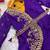 Purple Color Embrodery Zari And Sequence Work Georgette Saree