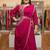 Rani Pink Color Embrodery Zari And Sequence Work Georgette Saree