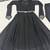 Black embroidery faux georgette  anarkali suit
