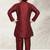 Maroon art banarasi silk kurta pajama for boys