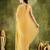 yellow silk blend pre draped graceful partywear saree