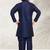Blue art banarasi silk kurta pajama for boys