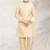 Gold art banarasi silk kurta pajama for boys
