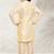 Gold art banarasi silk kurta pajama for boys