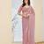 pink silk blend pre-stitched graceful partywear saree