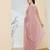 pink silk blend pre-stitched graceful partywear saree