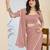 pink silk blend pre-stitched graceful partywear saree