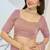 pink silk blend pre-stitched graceful partywear saree