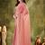 peach silk blend pre draped graceful partywear saree