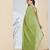 green silk blend ready made graceful partywear saree
