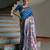 Blue ethnic traditional banarasi silk blend paithani woven saree