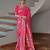 Pink ethnic traditional banarasi silk blend paithani woven saree