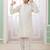 Cream embroidery art silk  kurta set for boys