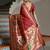 Brown ethnic traditional banarasi silk blend paithani woven saree