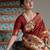 Brown ethnic traditional banarasi silk blend paithani woven saree