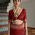 Brown ethnic traditional banarasi silk blend paithani woven saree
