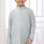 Green embroidery art silk  kurta set for boys