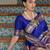 Royal blue ethnic traditional banarasi silk blend paithani woven saree