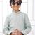 Green embroidery art silk  kurta set for boys