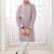 Purple embroidery art silk  kurta set for boys