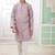 Purple embroidery art silk  kurta set for boys