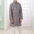 Grey embroidery art silk  kurta set for boys