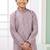 Purple embroidery art silk  kurta set for boys