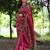 Pink tussar silk blend peacock printed festive rich fancy saree