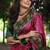 Pink tussar silk blend peacock printed festive rich fancy saree