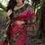 Pink tussar silk blend peacock printed festive rich fancy saree