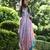 Purple floral printed tussar silk blend ethnic girlie saree