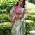 Pista floral printed tussar silk blend ethnic girlie saree