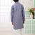 Blue embroidery art silk  kurta set for boys