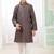 Brown embroidery art silk  kurta set for boys