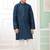 Green embroidery art silk  kurta set for boys