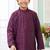 Purple embroidery art silk  kurta set for boys
