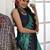 Blue tussar silk blend temple printed ethnic festive special saree