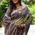 Green madhubani printed tussar silk blend saree ceremonial saree