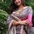 Pink madhubani printed tussar silk blend saree ceremonial saree