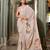 Off white georgette smart floral printed saree with pearl lace border