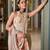 Off white georgette smart floral printed saree with pearl lace border